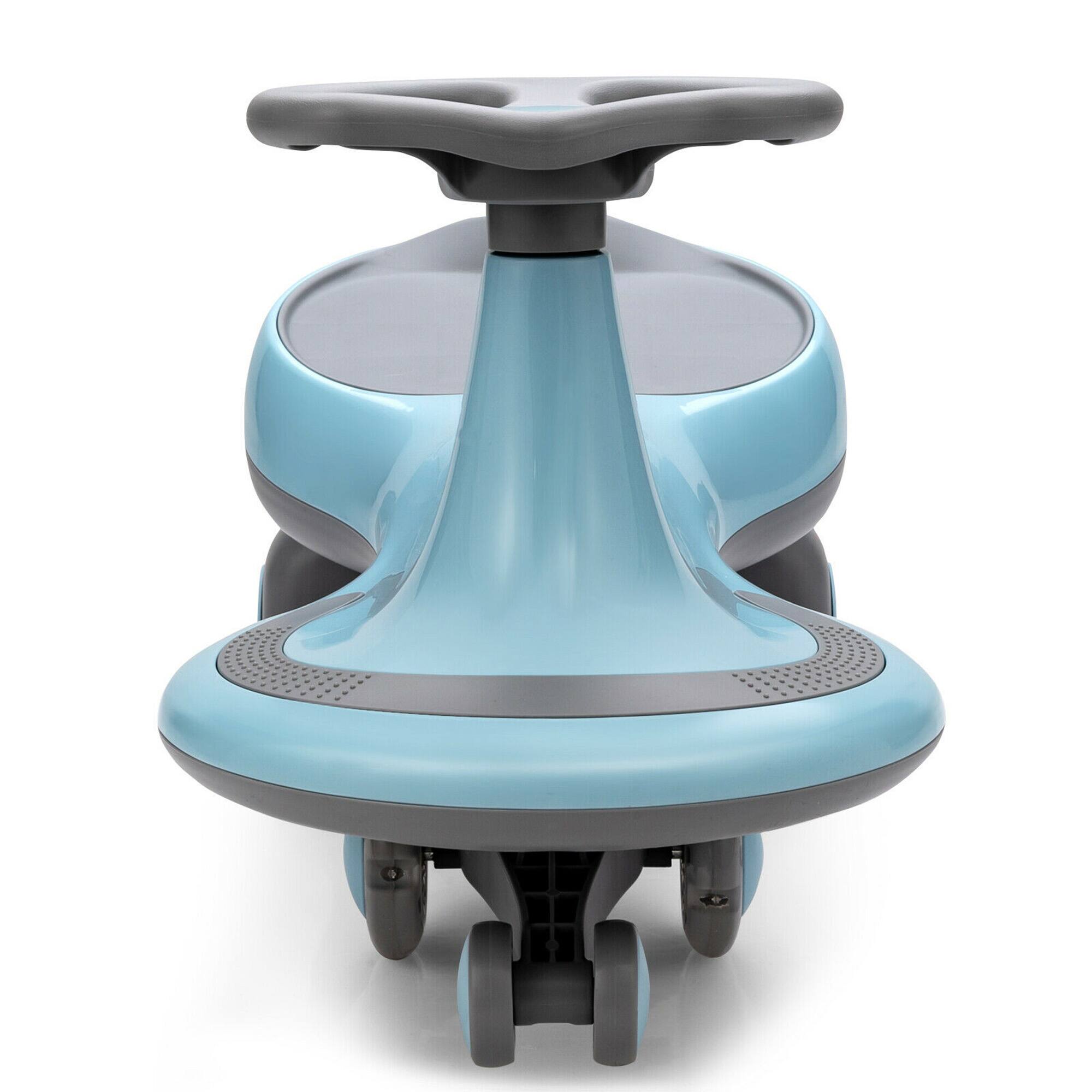 Alt View 9. Gymax - Gymax Wiggle Car Ride-on Toy w/ Flashing Wheels for Kids Blue - Blue.