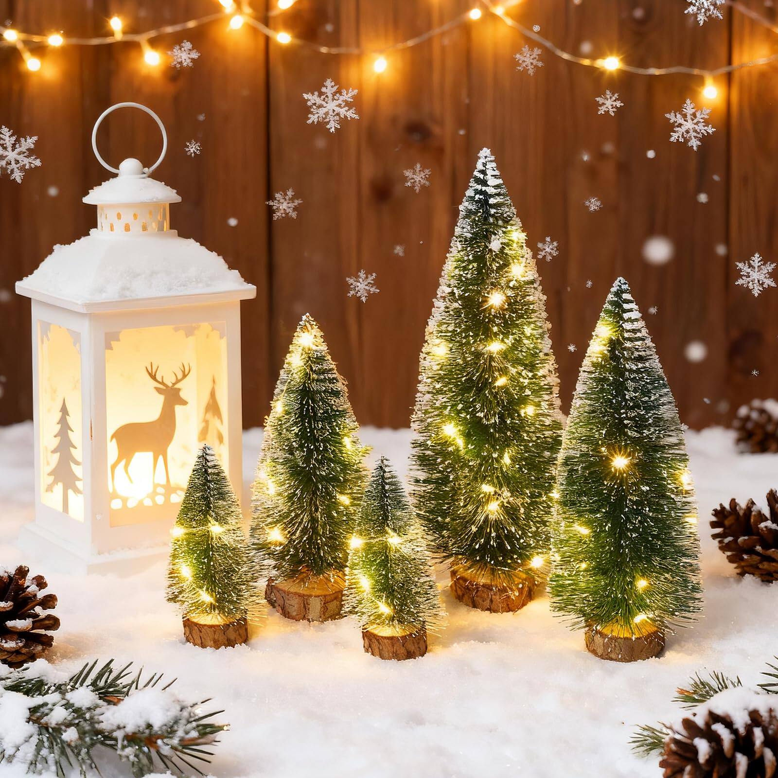 Alt View 6. Skar Audio - Mini Christmas Tree With Lights Table Top Decorations Desktop Miniature Pine Xmas Holiday Decor Indoor - Default.
