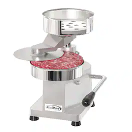 Koolmore - 6 in. Heavy-Duty Hamburger Patty Molding Press with Handle, CHM-6 - Stainless Steel