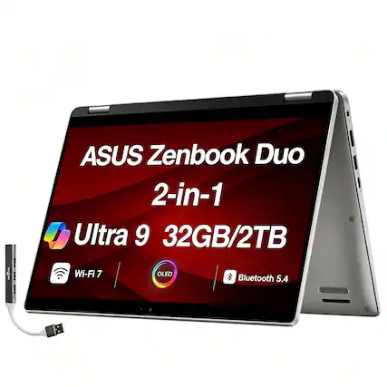 ASUS Zenbook Duo 2-in-1 Ultra 9 32GB/2TB Wi-Fi 7 OLED Bluetooth 5.4