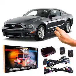 MPC - 1-Button Remote Start Kit For 2010-2014 Ford Mustang - Key-to-Start - T-Harness - Black