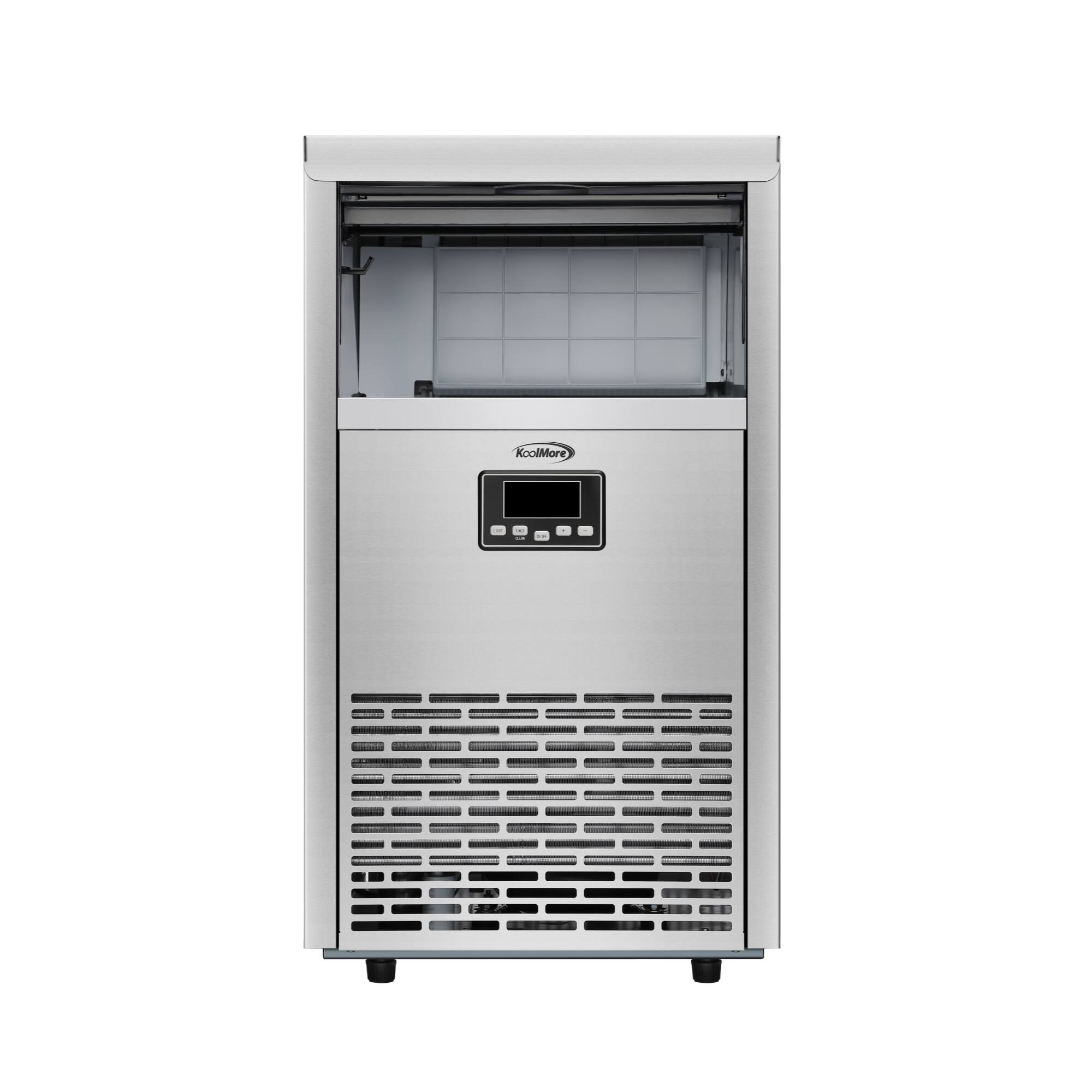 Alt View 2. Koolmore - Commercial Crescent Ice Maker In Stainless Steel 100 lbs/ 24 hrs and 30 lbs storage capacity - Stainless-Steel.
