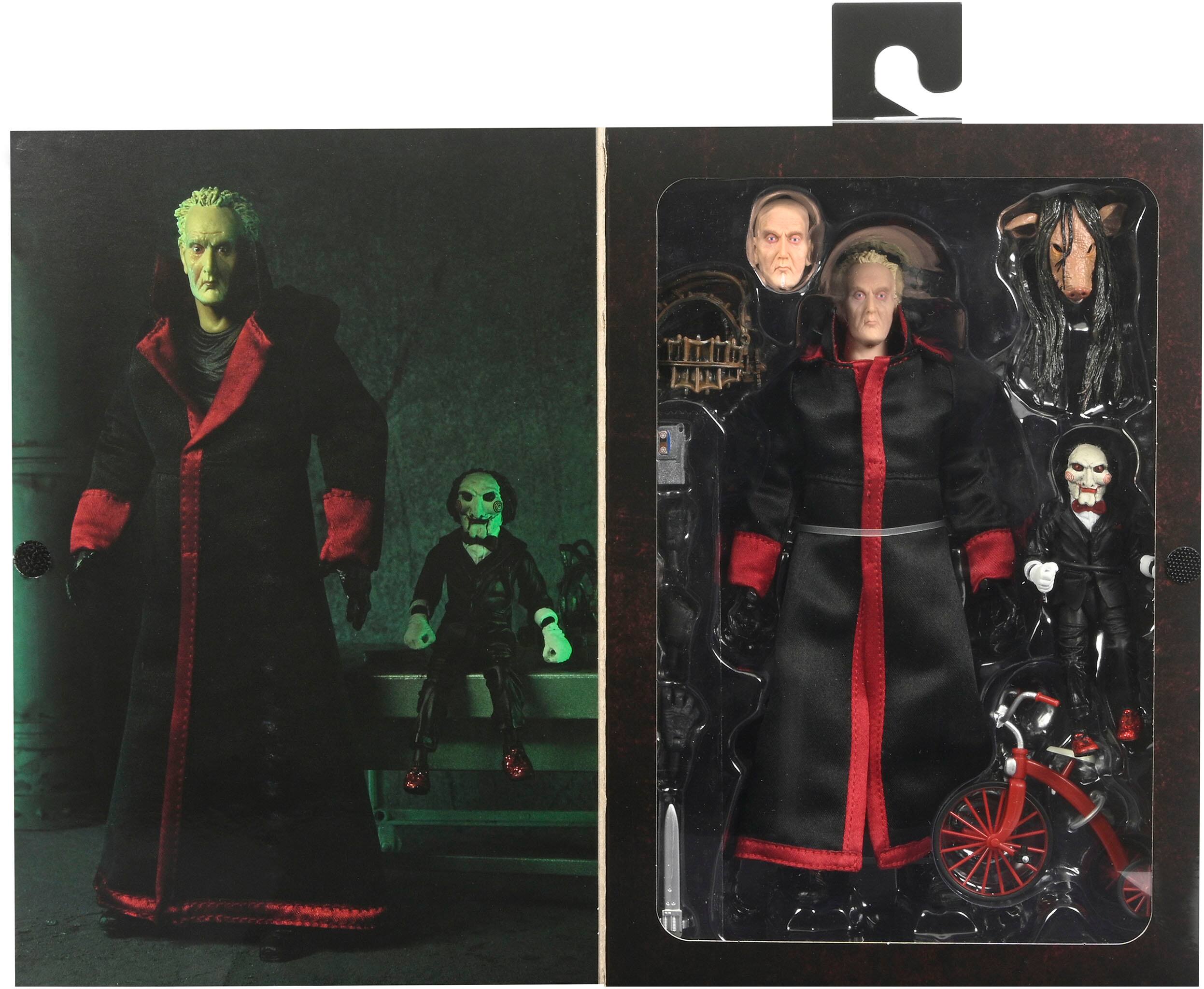 Angle. NECA - Saw (Franchise) 7” Scale Action Figure - Ultimate Jigsaw Killer (Black Robe).