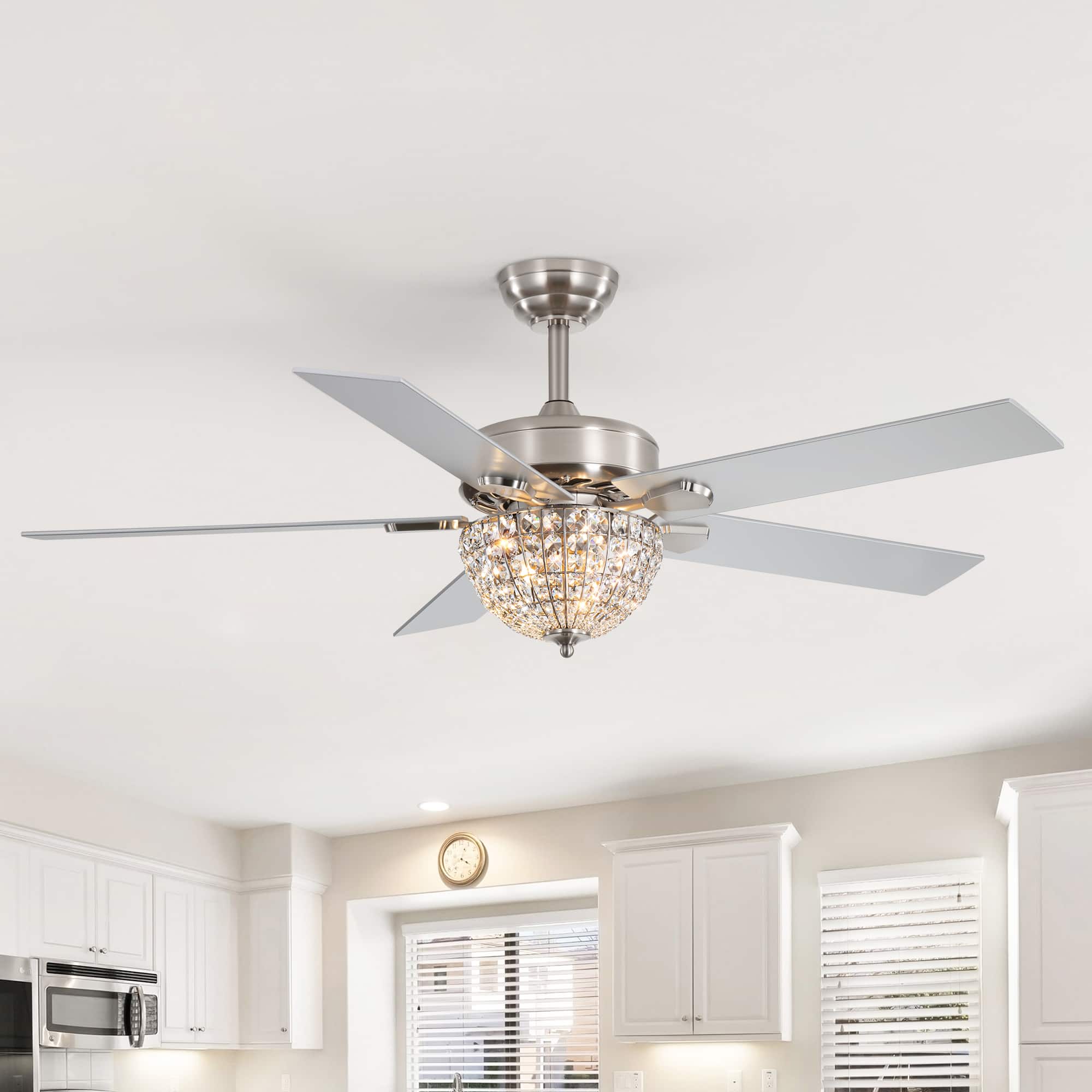 Bell♡　1001 Breezary 52'' Indoor Ceiling Fan with Crystal Bead Bowl