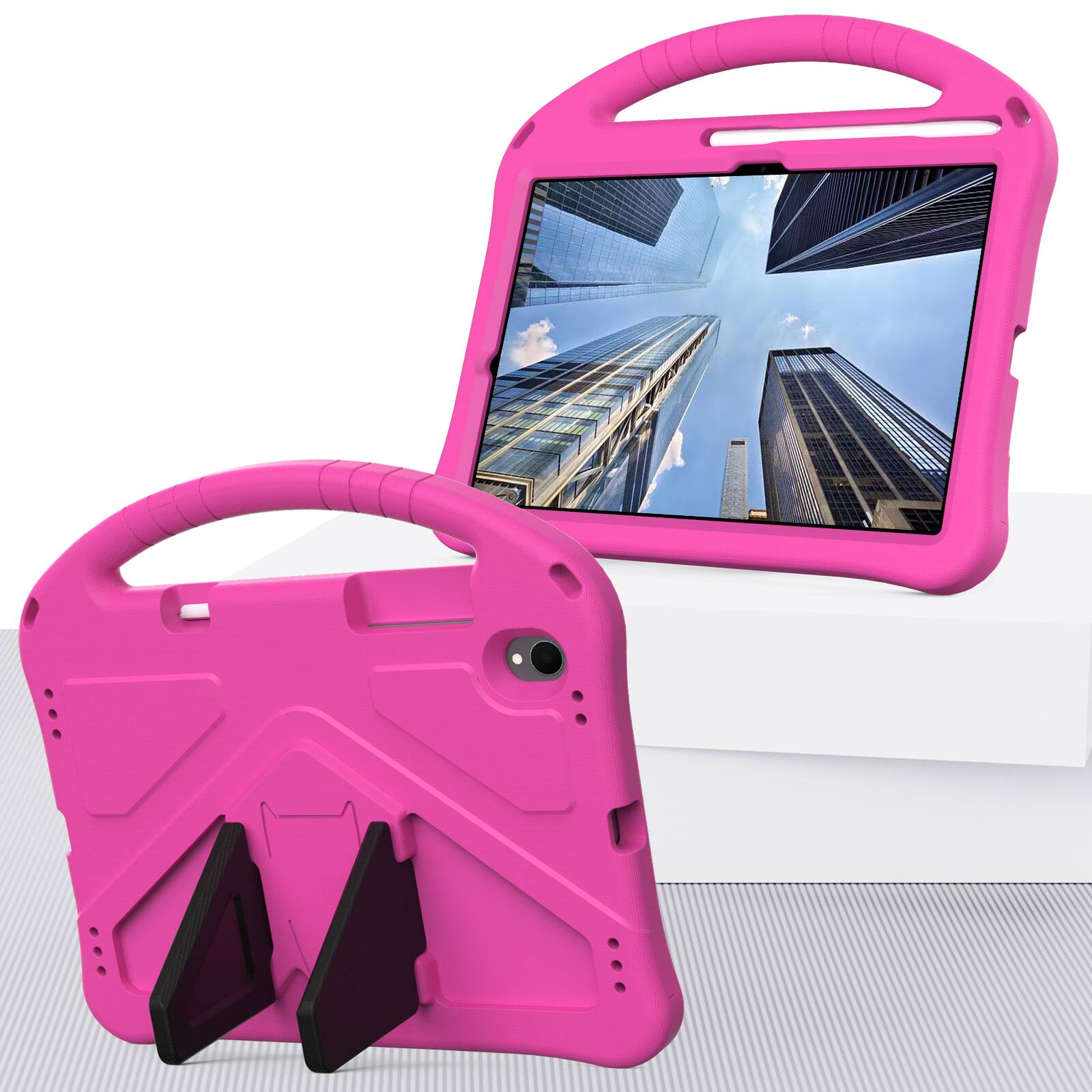 Alt View 3. Dteck - For Samsung Galaxy Tab S11 2025 11-inch Lightweight EVA Shockproof Handle Stand Kids Case Cover - Rose.