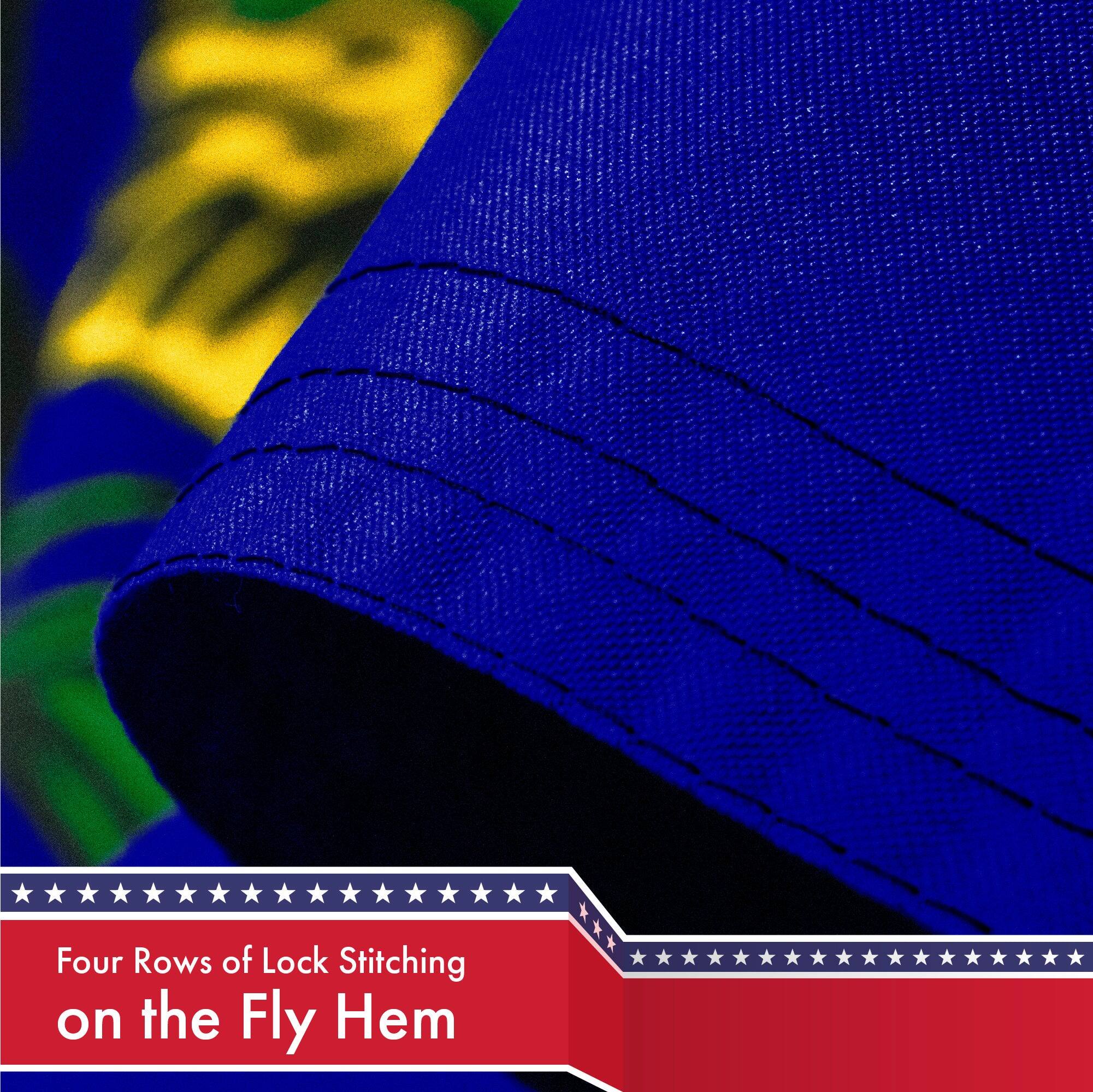 Four Rows of Lock Stitching on the Fly Hem