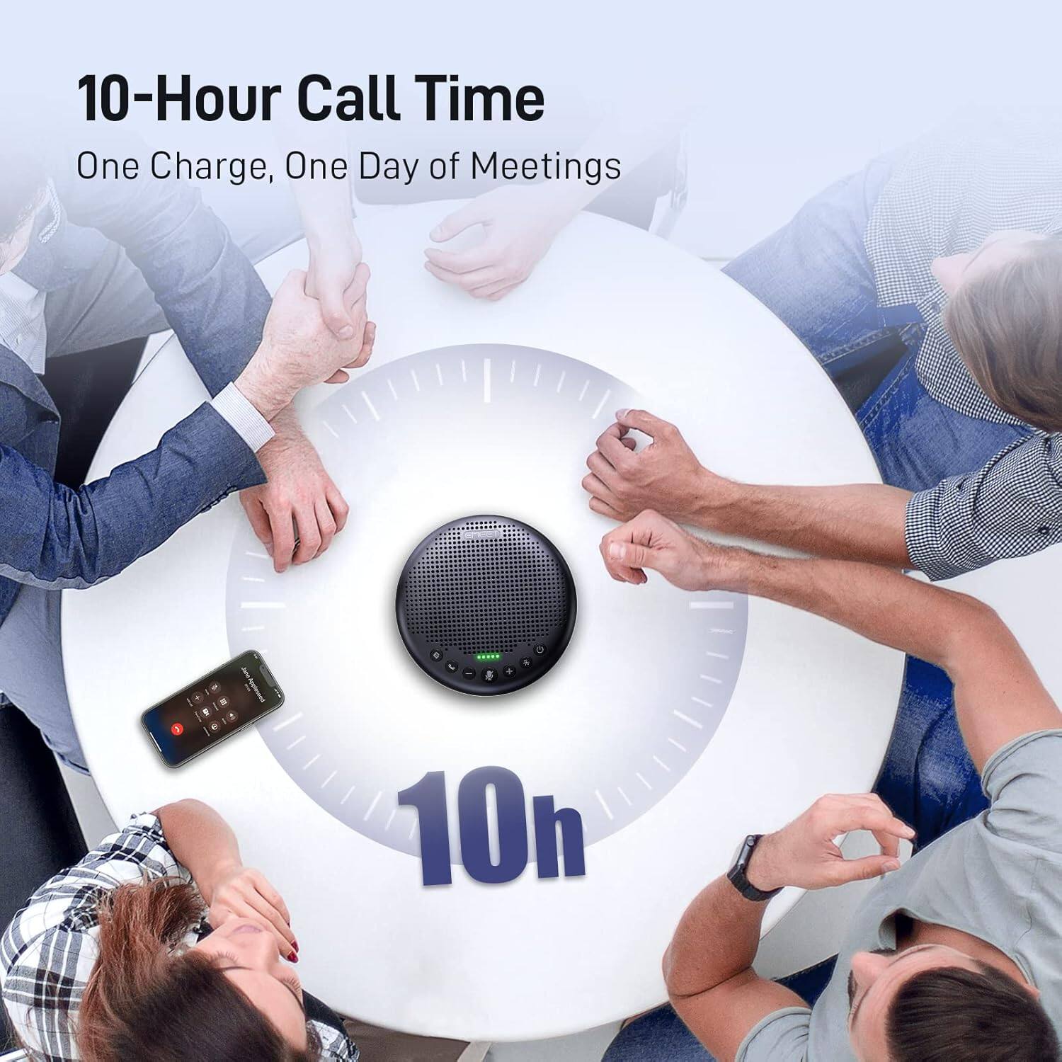 10-Hour Call Time  
One Charge, One Day of Meetings