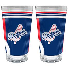 Great American Products - Los Angeles Dodgers Two-Piece 16oz. Pint Glass Set - Multicolor