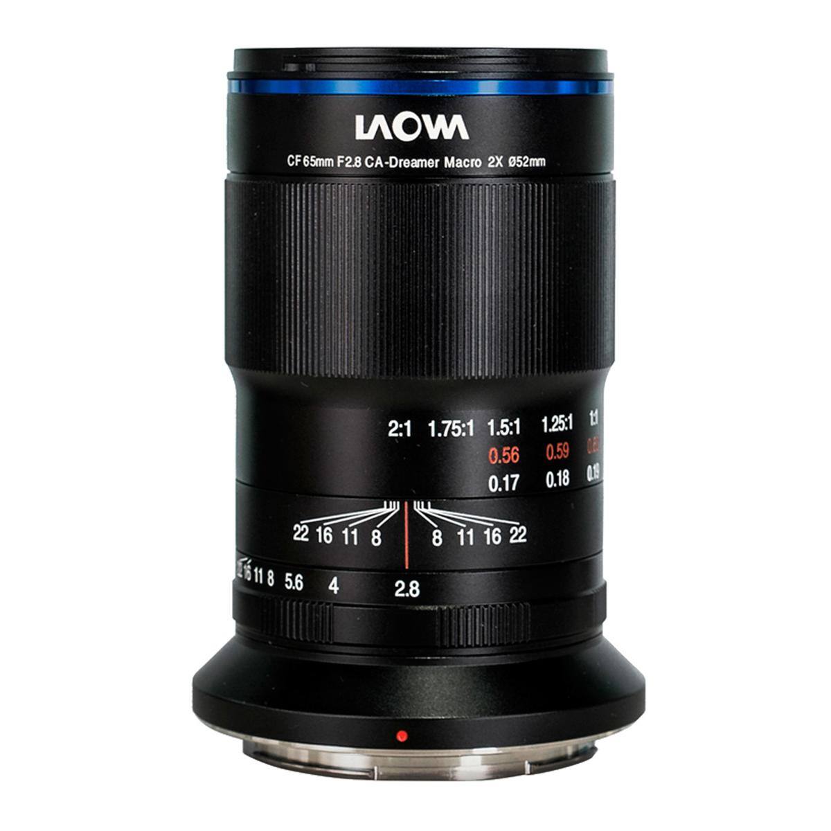 LAOWA  
CF 65mm F2.8 CA-Dreamer Macro 2X 052mm  
1.25:1 1.75:1 1.5:1 2:1  
0.59 0.56 0.18  
48 0.17  
22 16 11 8 5.6 4  
8 11 16 22