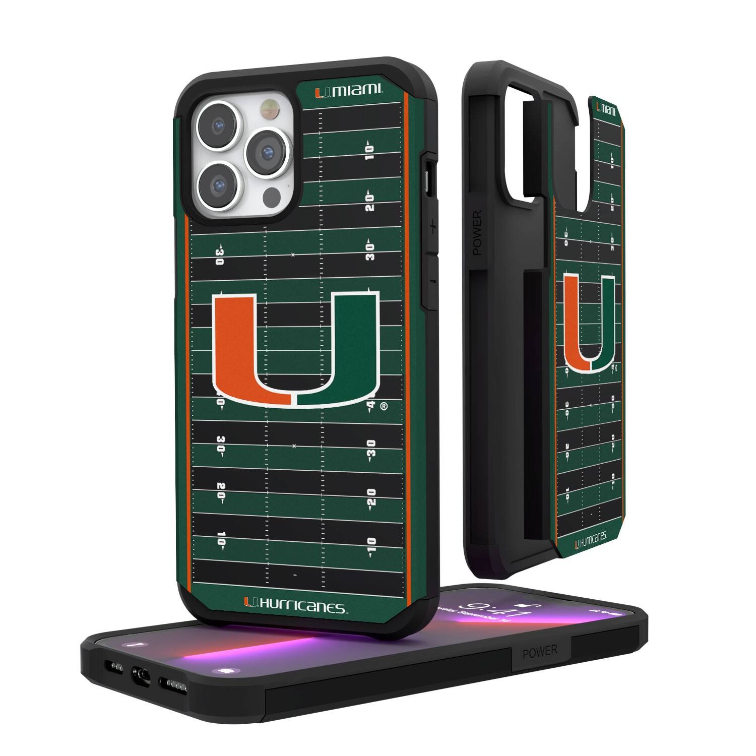 Keyscaper - NCAA - Miami Hurricanes Field iPhone Rugged Case - 16 Pro - Multicolor price history on PriceWatchPro