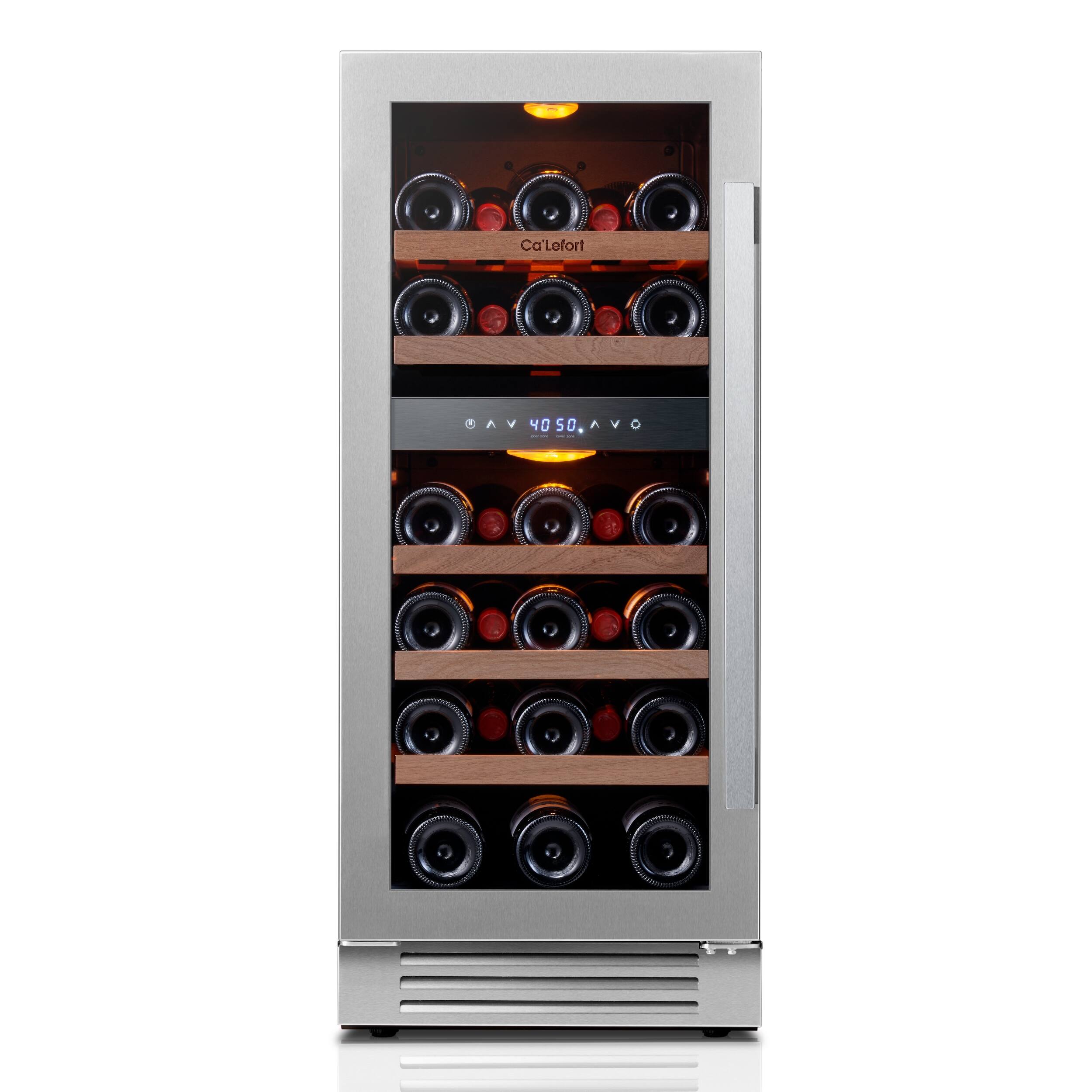 Ca'Lefort - 15 inch Wine cooler Refrigerator , Dual Zone 28-Bottle 40-65°F, LED, Built-in/Freestanding for home 3.2 cu.ft - Stainless Steel price history on PriceWatchPro