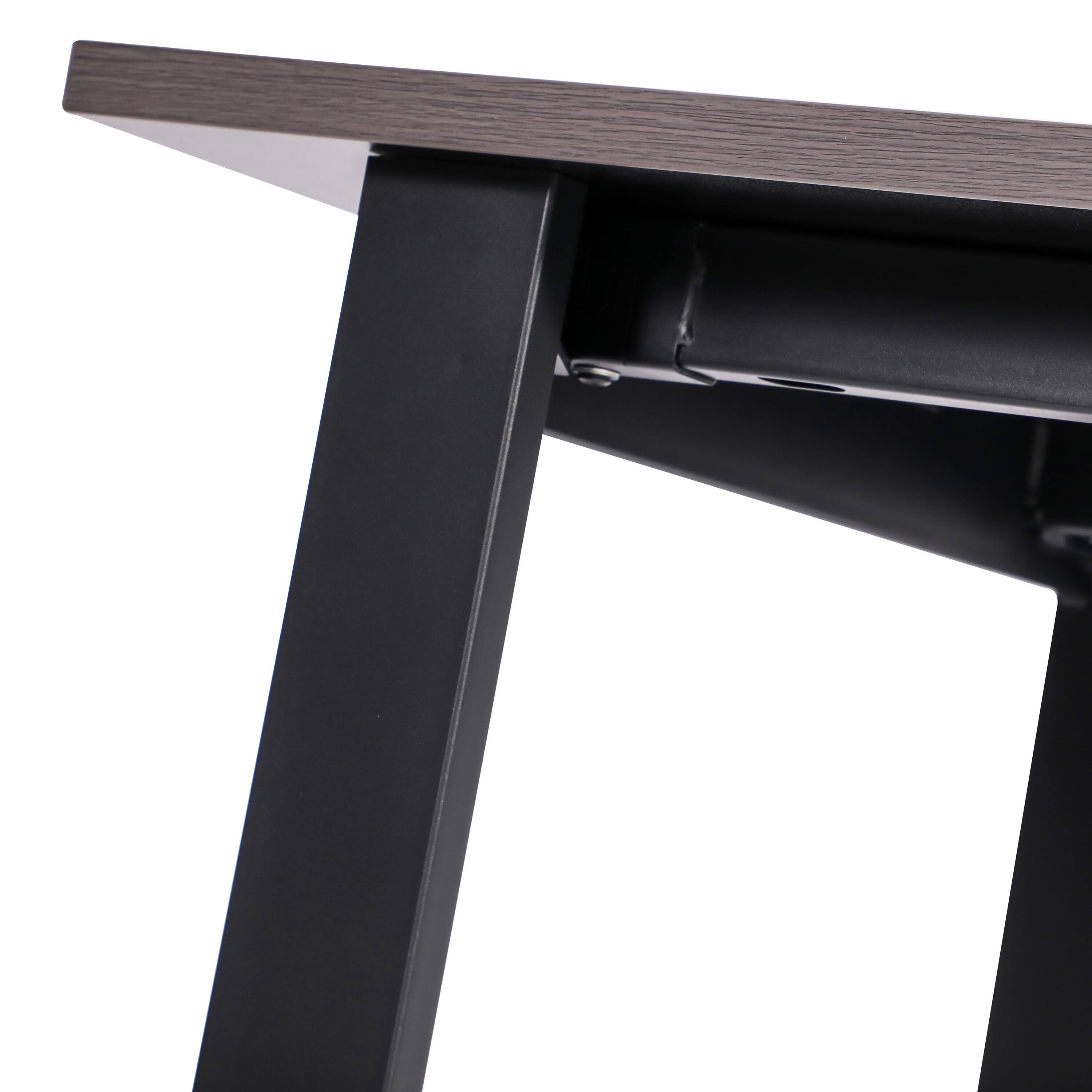 Alt View 7. Emma + Oliver - Remy 60x30 Dining or Gaming Table with Double Sided Laminate Table Top and Heavy Duty A-Frame Steel Base - Gray Oak.