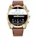 Alt View 4. Citizen - CZ Smart Unisex Hybrid 42.5mm Goldtone IP Stainless Steel Smartwatch with Brown Leather Strap - Gold.