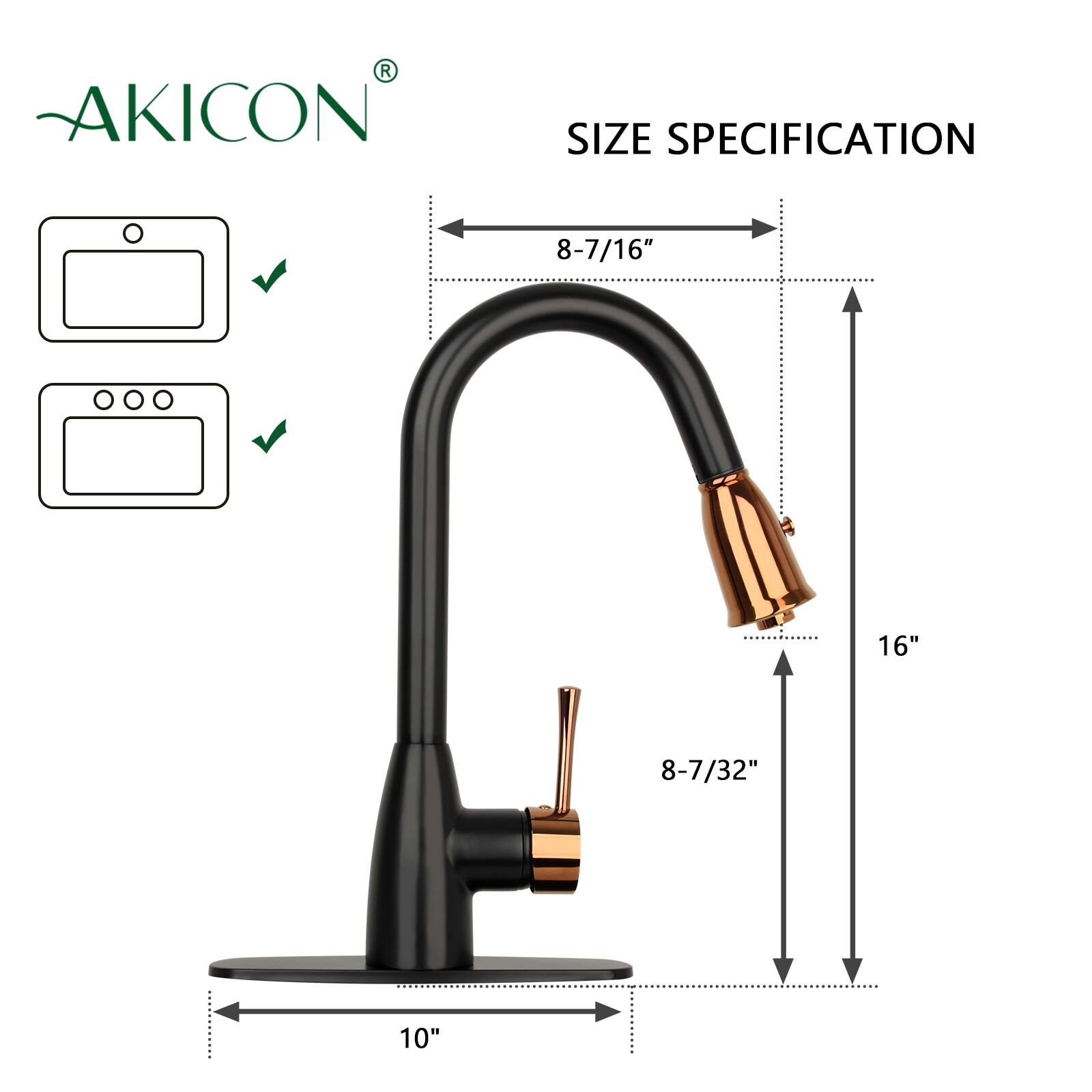 AKICON  
SIZE SPECIFICATION  
8-7/16" 16" 8-7/32" 10"