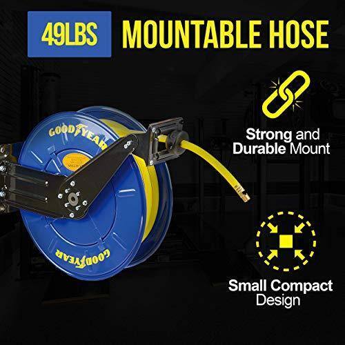 49LBS MOUNTABLE HOSE  
GOOD YEAR  
Strong and Durable Mount  
Small Compact Design