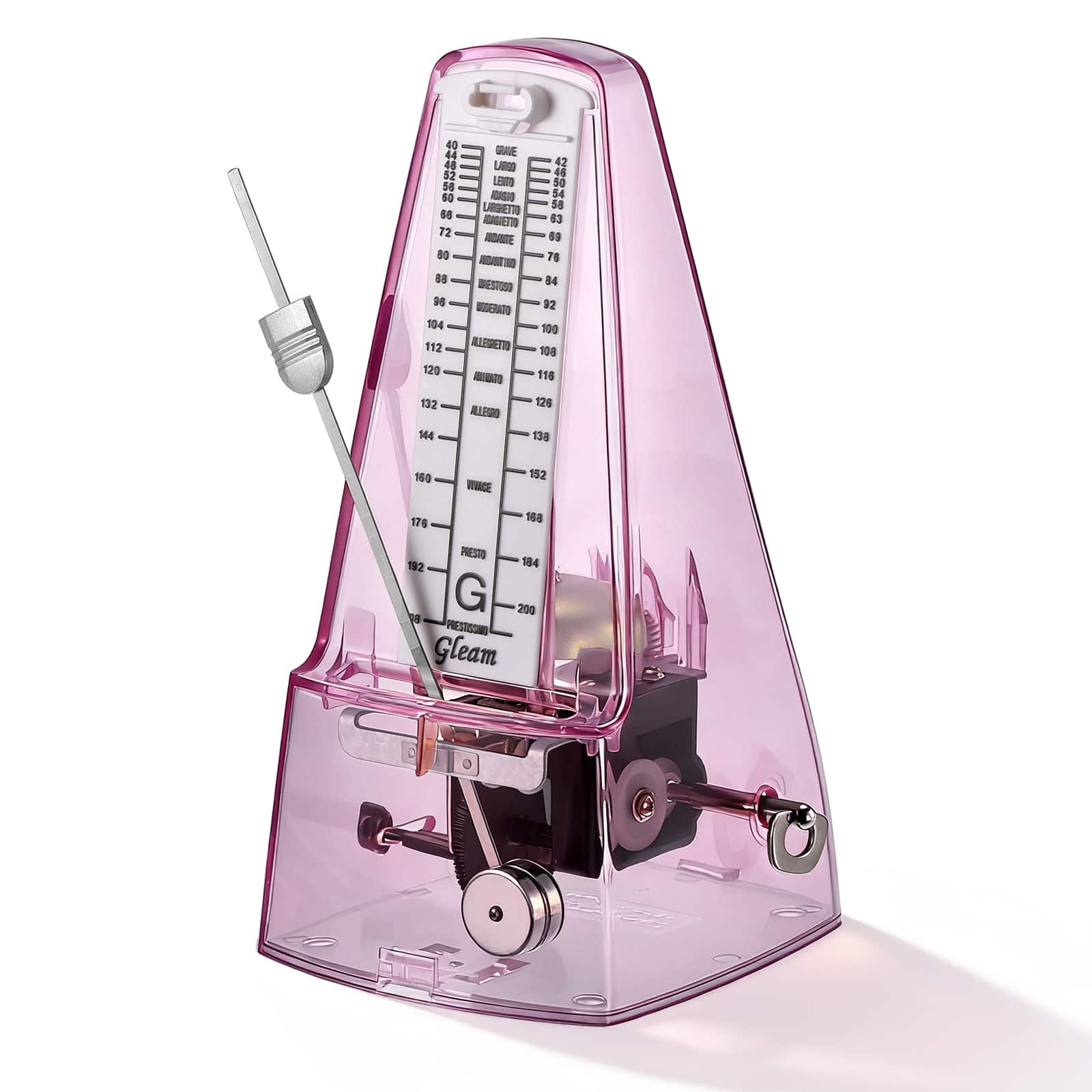 Unique Bargains - Mechanical Metronome Metronome for Piano Guitar Bass Other Instruments Loud Sound High Precision Track Beat Beginners - Transparent Rose Red price history on PriceWatchPro