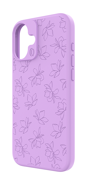 Angle. Carson - Carson & Quinn Etched Silicone Magsafe Rooster Pink Case For iphone 16 - Rooster Pink.