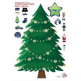 Fan Creations - Seattle Seahawks Holiday Wall Decal - Multicolor