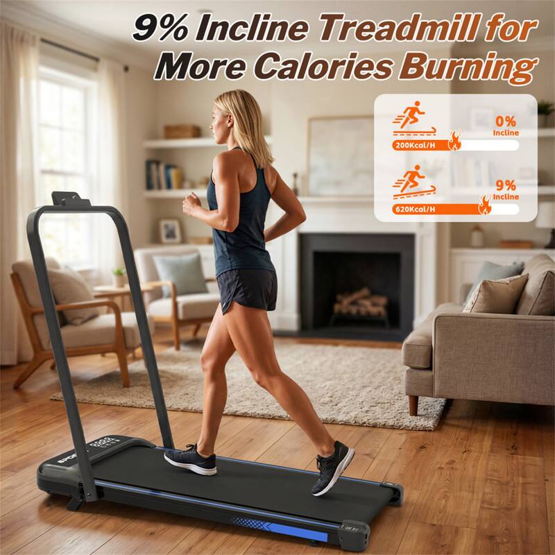 9% Incline Treadmill for More Calories Burning

0% Incline: 200Kcal/H

9% Incline: 620Kcal/H