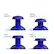 Left. SCUF - SCUF - Instinct Interchangeable Thumbsticks Joysticks Only for SCUF Instinct Pro Xbox Series X|S Controller I 4-Pack - Blue.