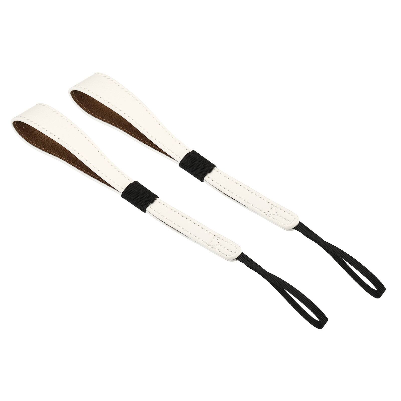 Front. Unique Bargains - Camera Wrist Strap, 2pcs PU Leather Adjustable Hand Wristlet Lanyard for DSLR Digital Camera Mirrorless Camcorder - White.