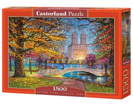 Castorland - 1500 Piece Jigsaw Puzzles, Autumn Stroll, Central Park, NY, New York puzzle, Cityscape, C-151844-2 - Red