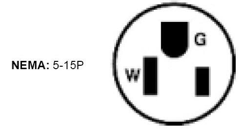 NEMA: 5-15P