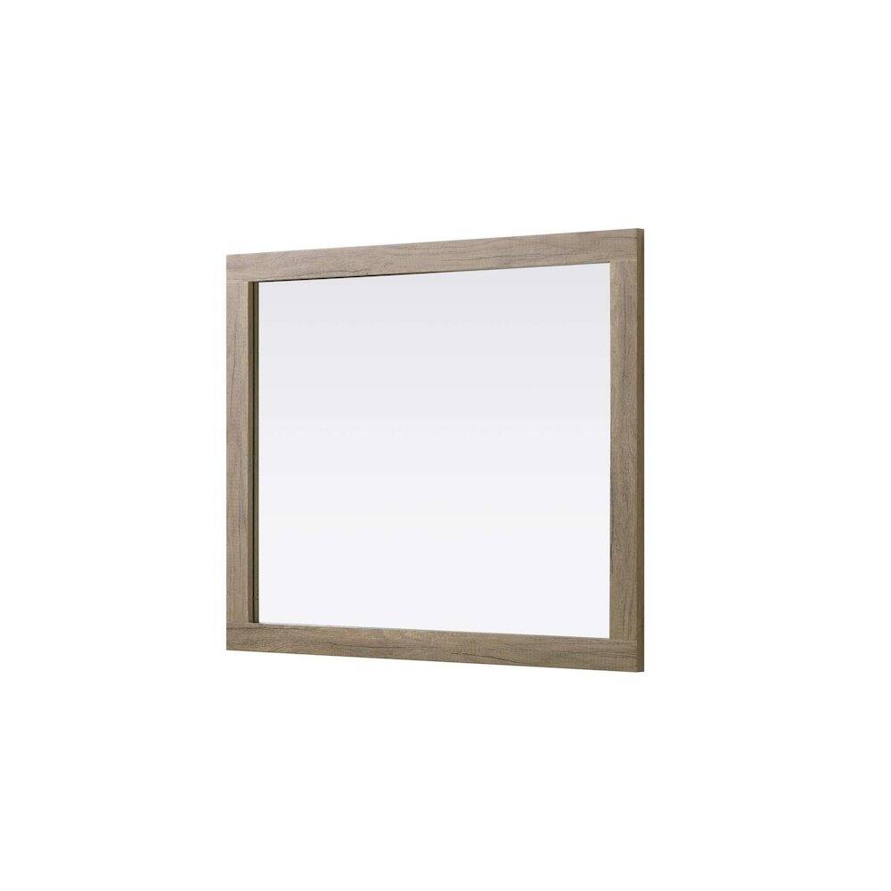Alt View 1. Elegant Kitchen and Bath - Noah Wooden Rectangle Mirror 30 x 36 in Natural Oak - Natural Oak.