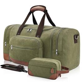 Paradigms Interiors - Expandable Duffle Bag For Men Large-capacity Weekender Water-resistant Mens Bags Traveling Lightweight Dura - I Army Green + toiletry bag