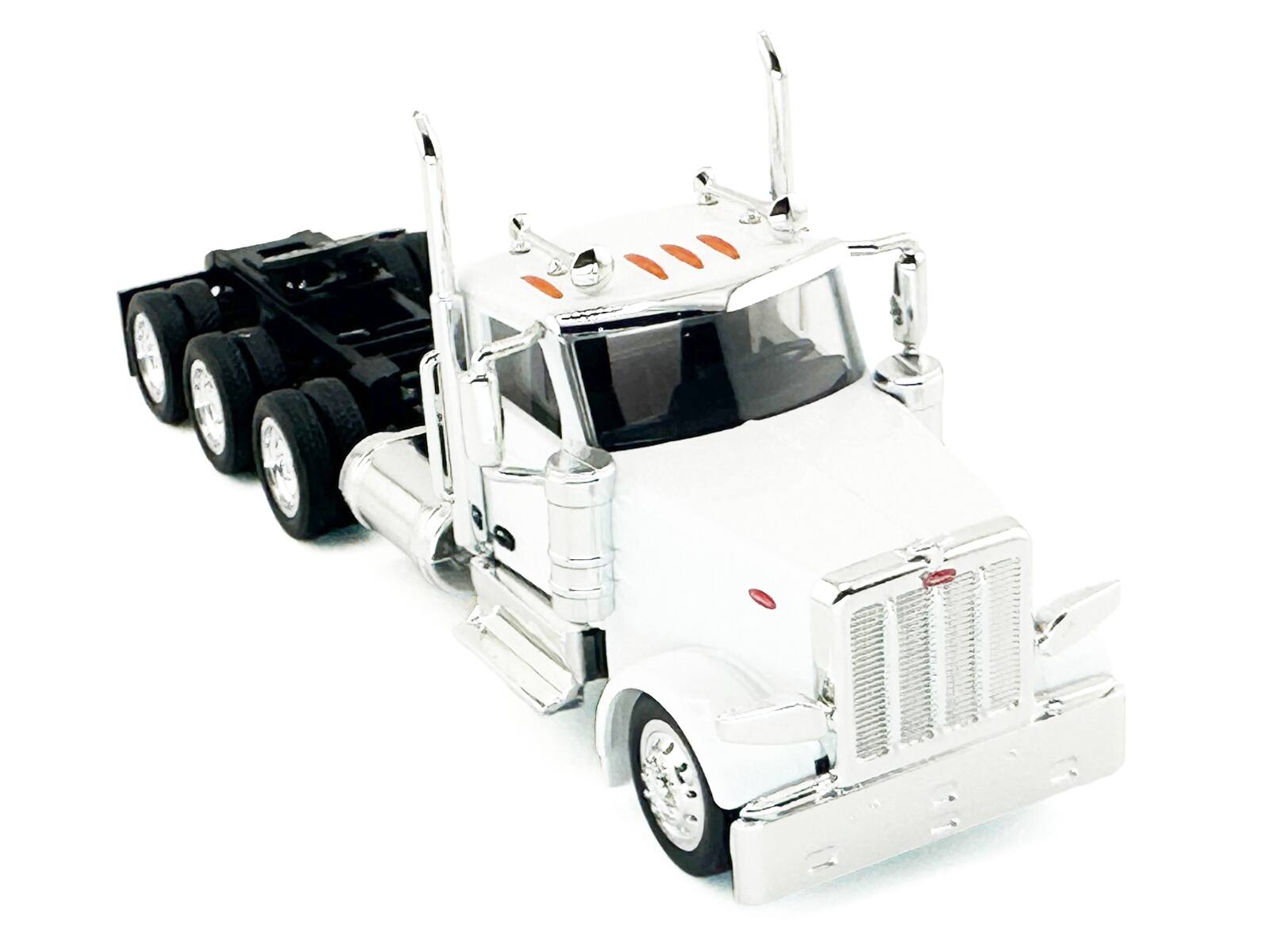 Alt View 2. HO Logistics Replicas - Peterbilt 589 3-Axel Day Cab White 1/87 (HO) Scale Plastic Model Car by HO Logistics.