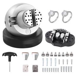 VEVOR - Ball Vise, 5" Engraving Setting Tool, 360° Rotation Engraving Block Vise, 35 PCS Attachment Jewelry Engraving Block - Black;Silver