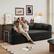 Alt View 2. Trinkets Crazed - 78.8" Boneless Couch 4-in-1 Corduroy Convertible Sleeper Sofa with Pull-Out Bed - black.