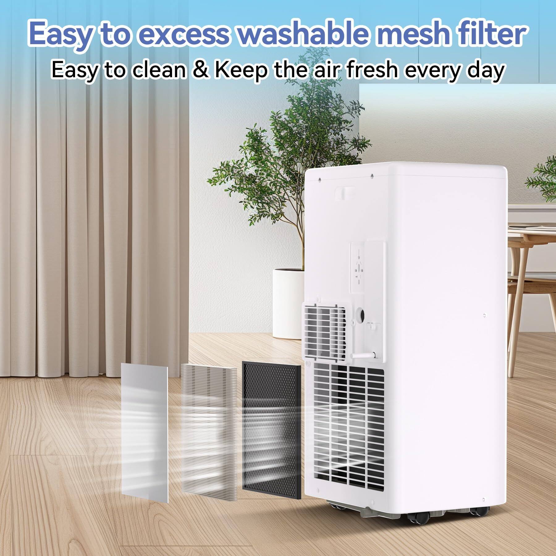 Easy to excess washable mesh filter  
Easy to clean & Keep the air fresh every day