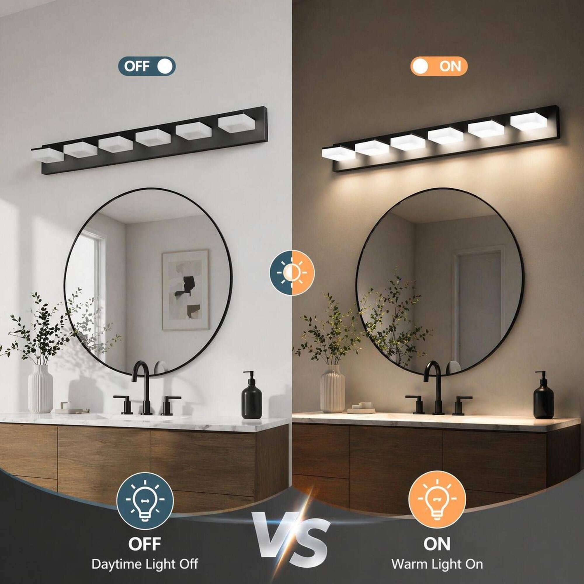 OFF  
ON  
OFF Daytime Light Off  
VS  
ON Warm Light On
