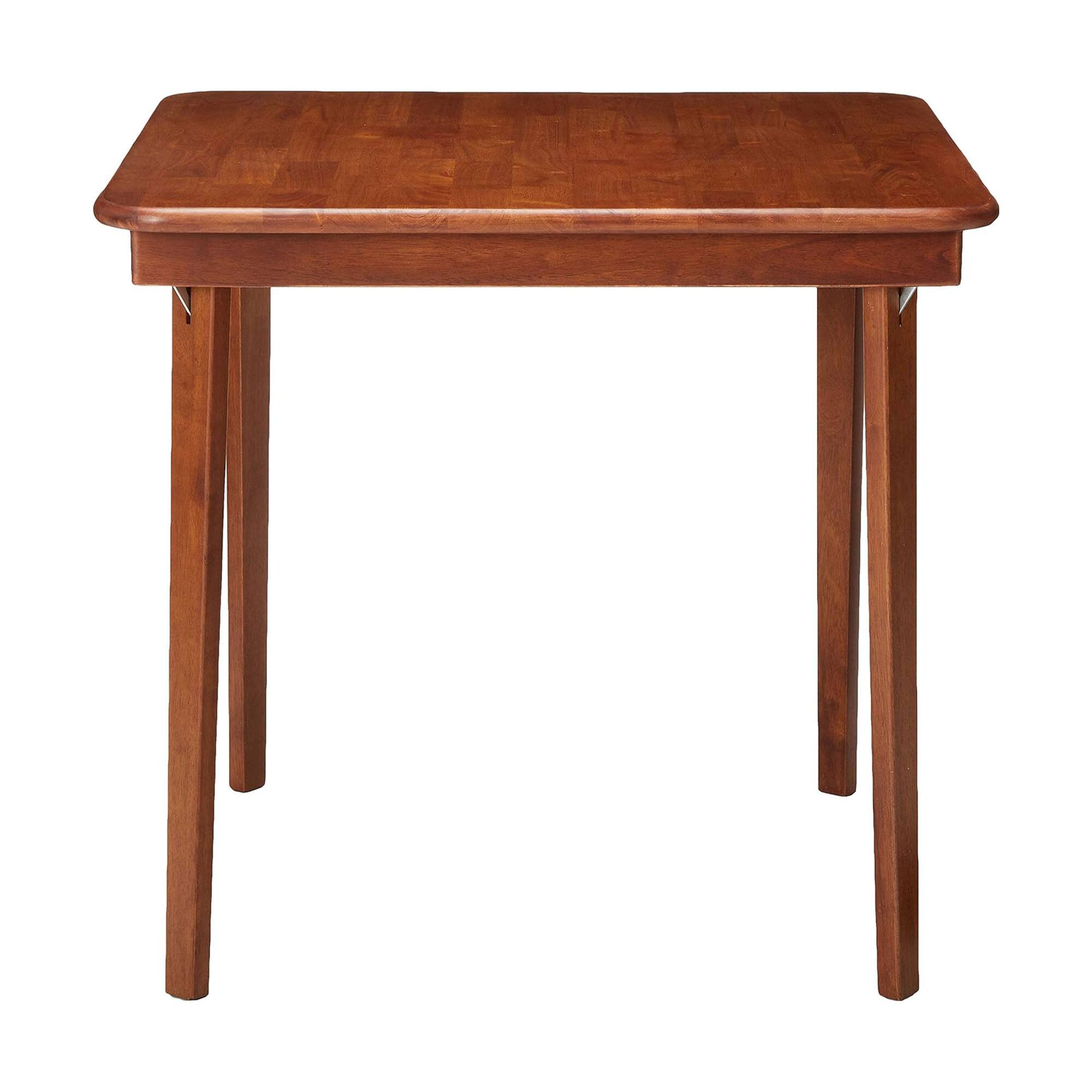 Alt View 4. Stakmore - Stakmore Straight Edge 32" Square Folding Card Table, Cherry Finish - Cherry.