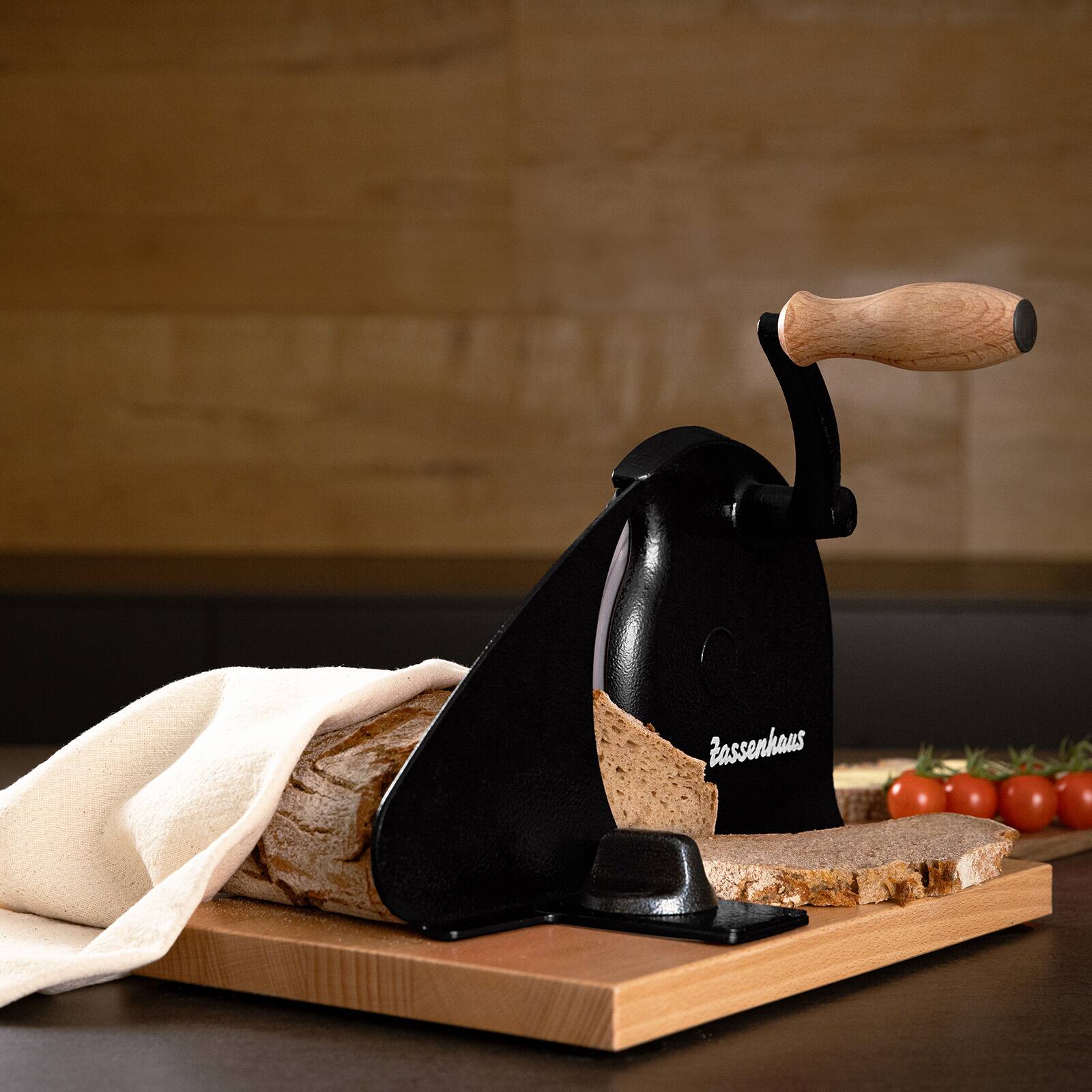 Alt View 3. Zassenhaus - Manual Bread Slicer, Hand Crank Home Bread Slicer, 11.75" x 8", Black - Black.