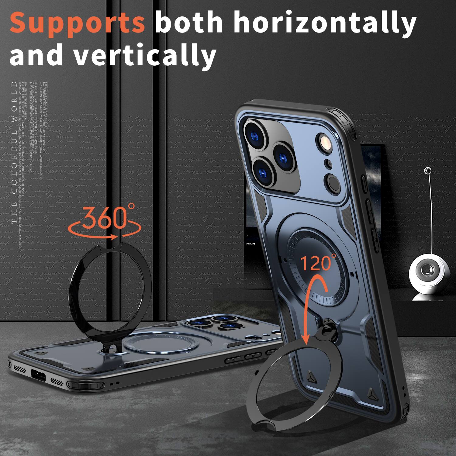 Supports both horizontally and vertically