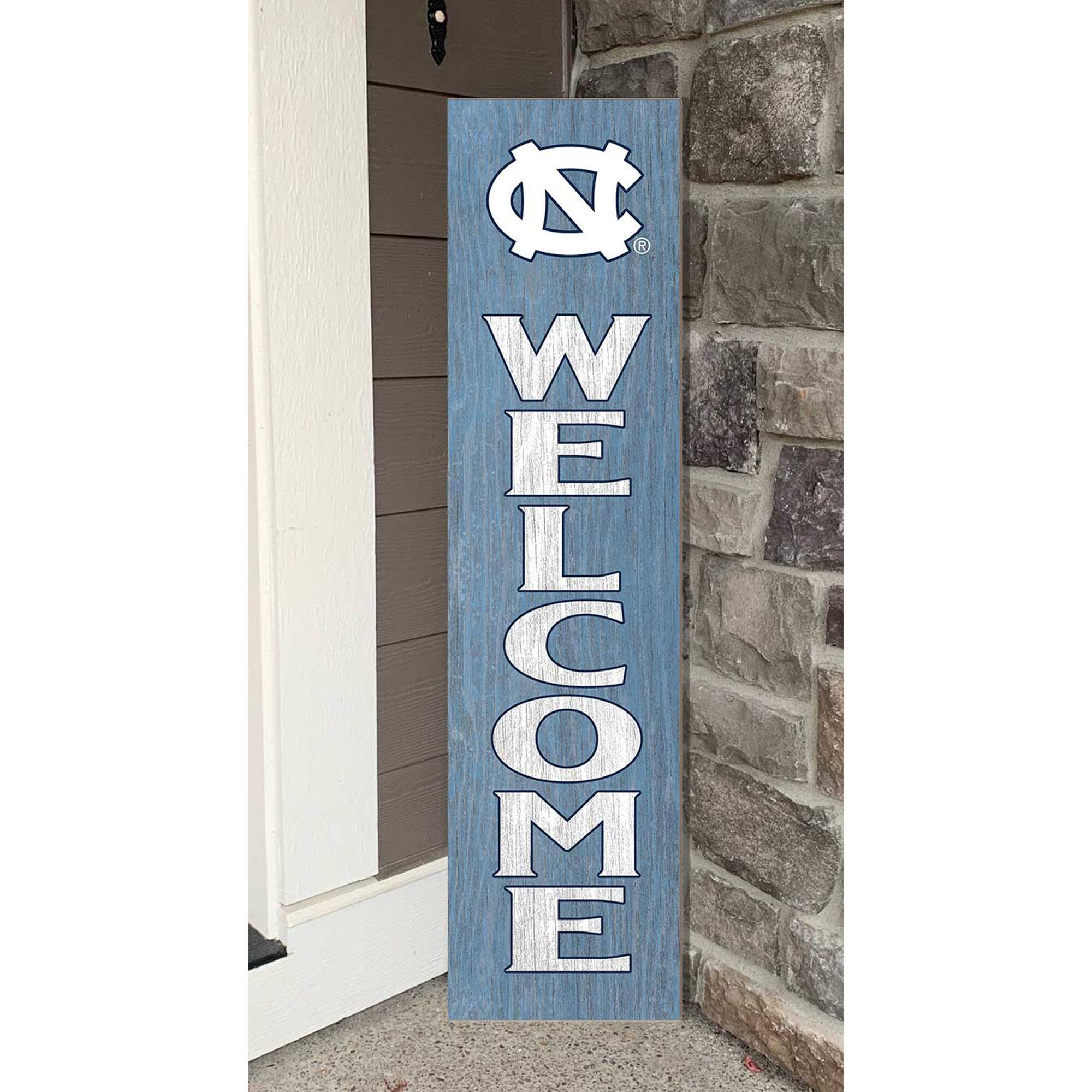Alt View 1. Jardine - North Carolina Tar Heels 12'' x 48'' Welcome Outdoor Leaner - Blue.
