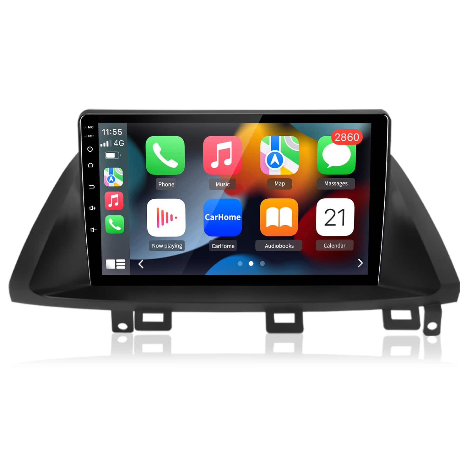 Junsun - 4+64G Carplay Android15 For Honda Odyssey 2005-2010 Car Stereo Radio GPS Navi BT - Black