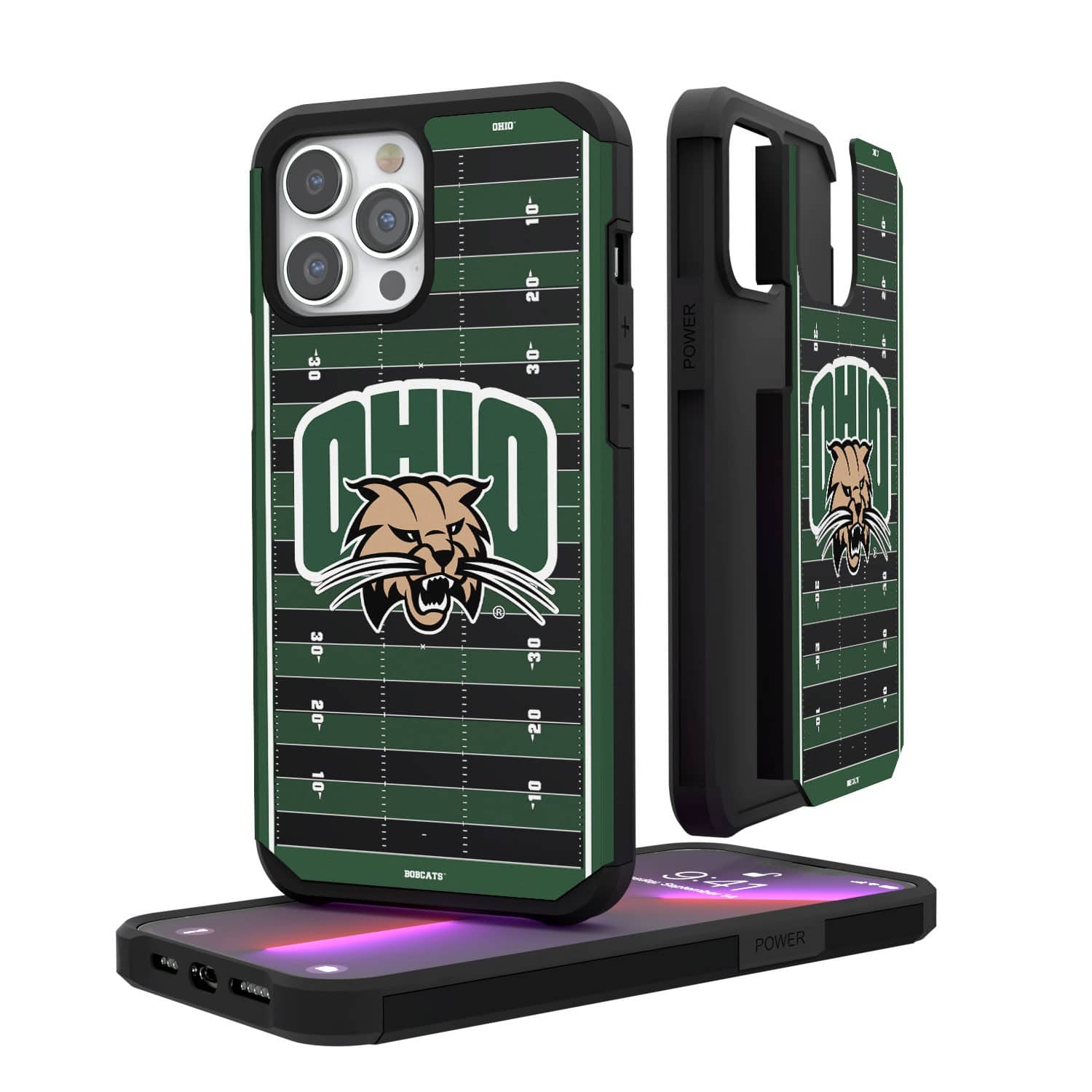 Keyscaper - NCAA - Ohio Bobcats Field iPhone Rugged Case - 13 Pro Max - Multicolor