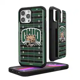 Keyscaper - NCAA - Ohio Bobcats Field iPhone Rugged Case - 15 - Multicolor