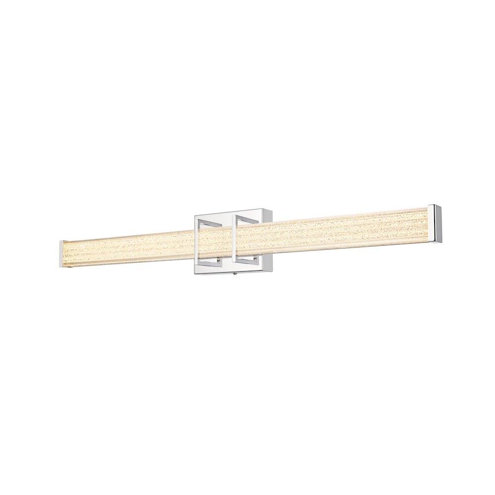 Alt View 1. Living District - Ivaan 31 Inch Led Wall Sconce In Chrome - Chrome.