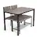 Alt View 18. Costway - 4pcs Dining Table Set Rustic Desk 2 Chairs & Bench w/ Storage Rack Grey - Grey.