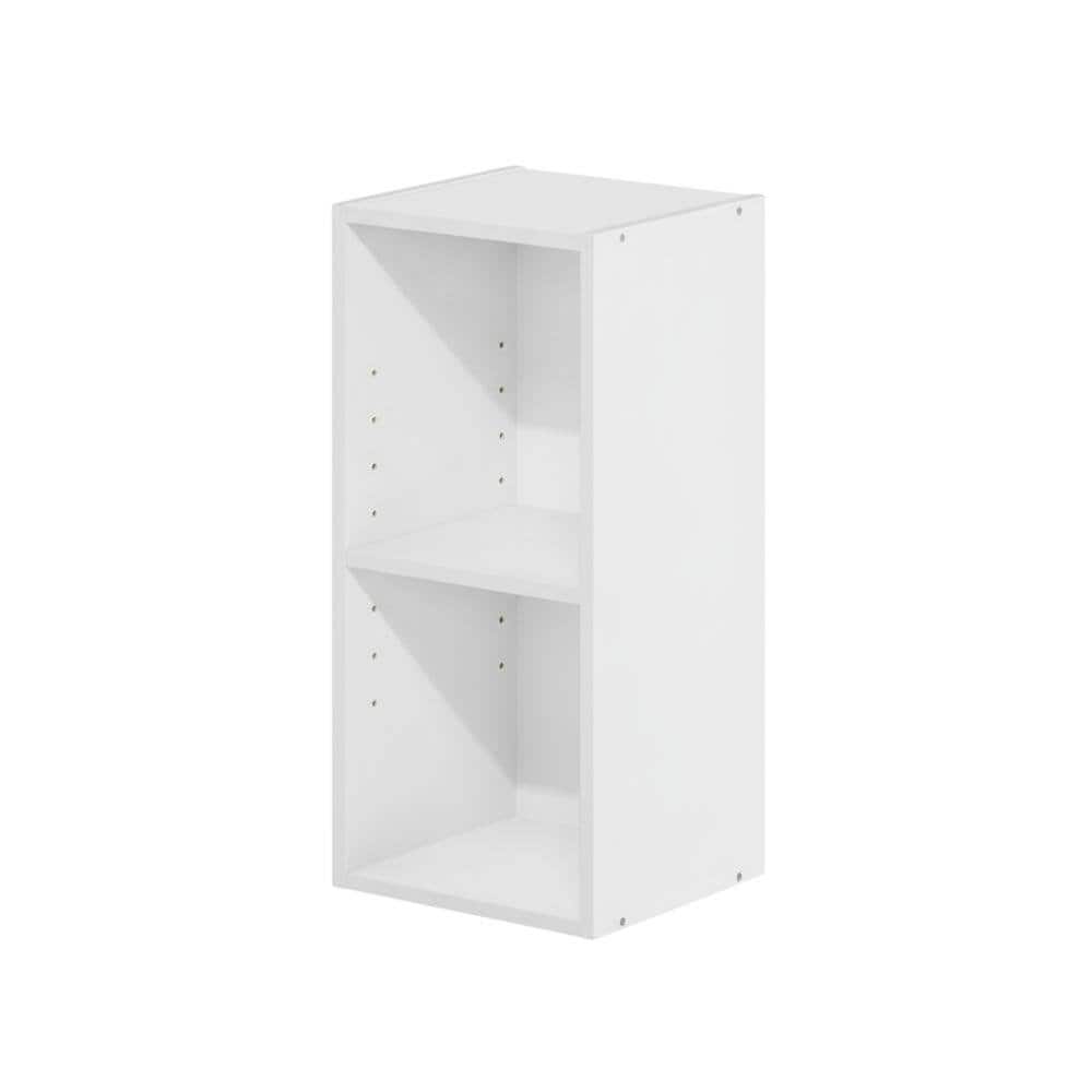 FurniFact - wood bookcase with compact design and versatile storage solution - White