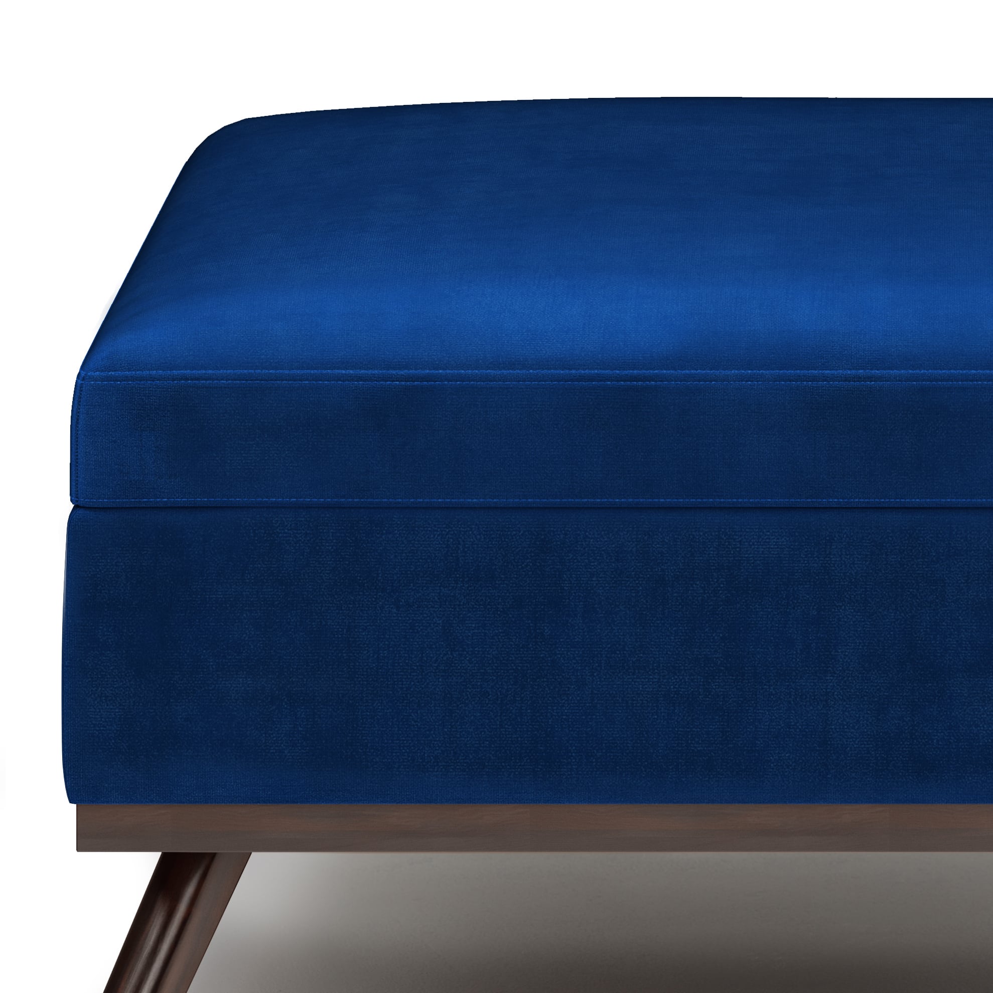 Alt View 13. Simpli Home - Owen Square Coffee Table Storage Ottoman - Blue.