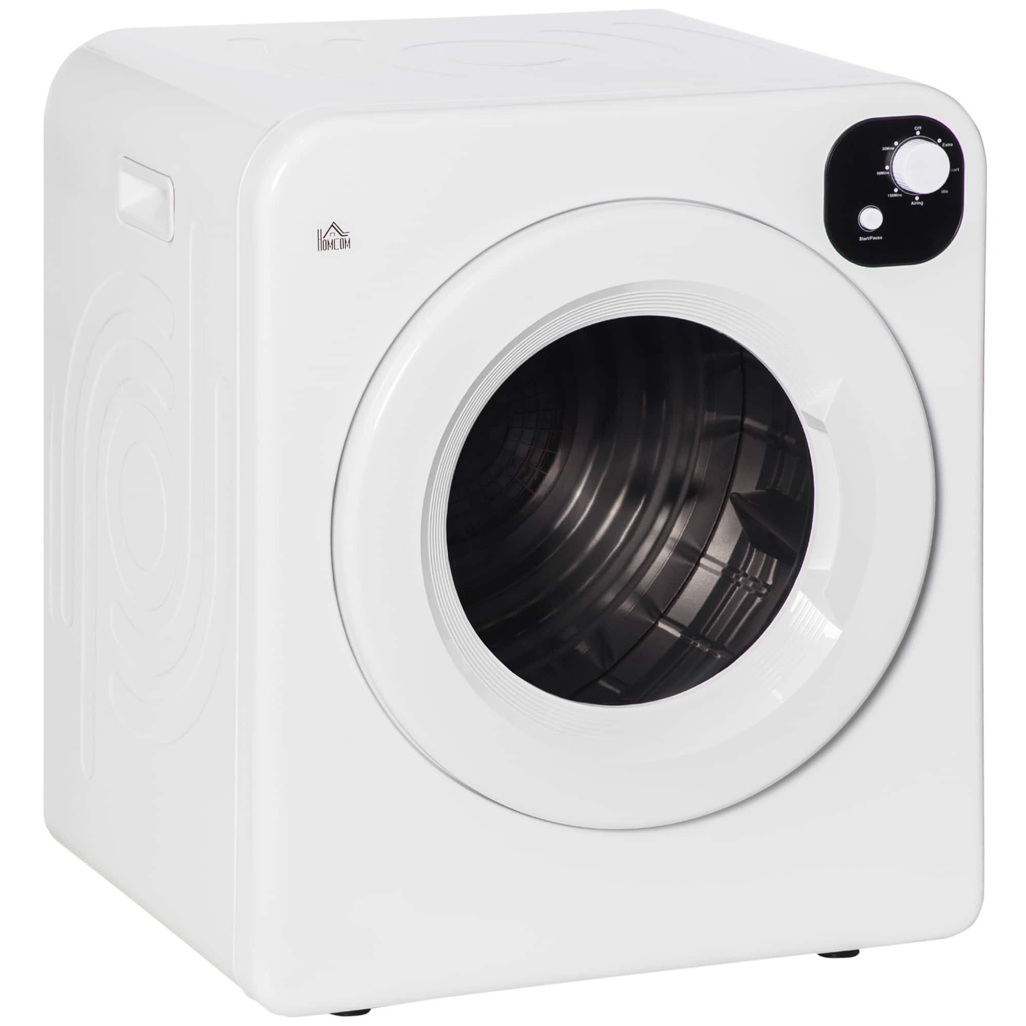 Compact 3.2 cu.ft Front Load Electric Dryer with Intelligent Drying, 1300W, Stainless Steel Drum