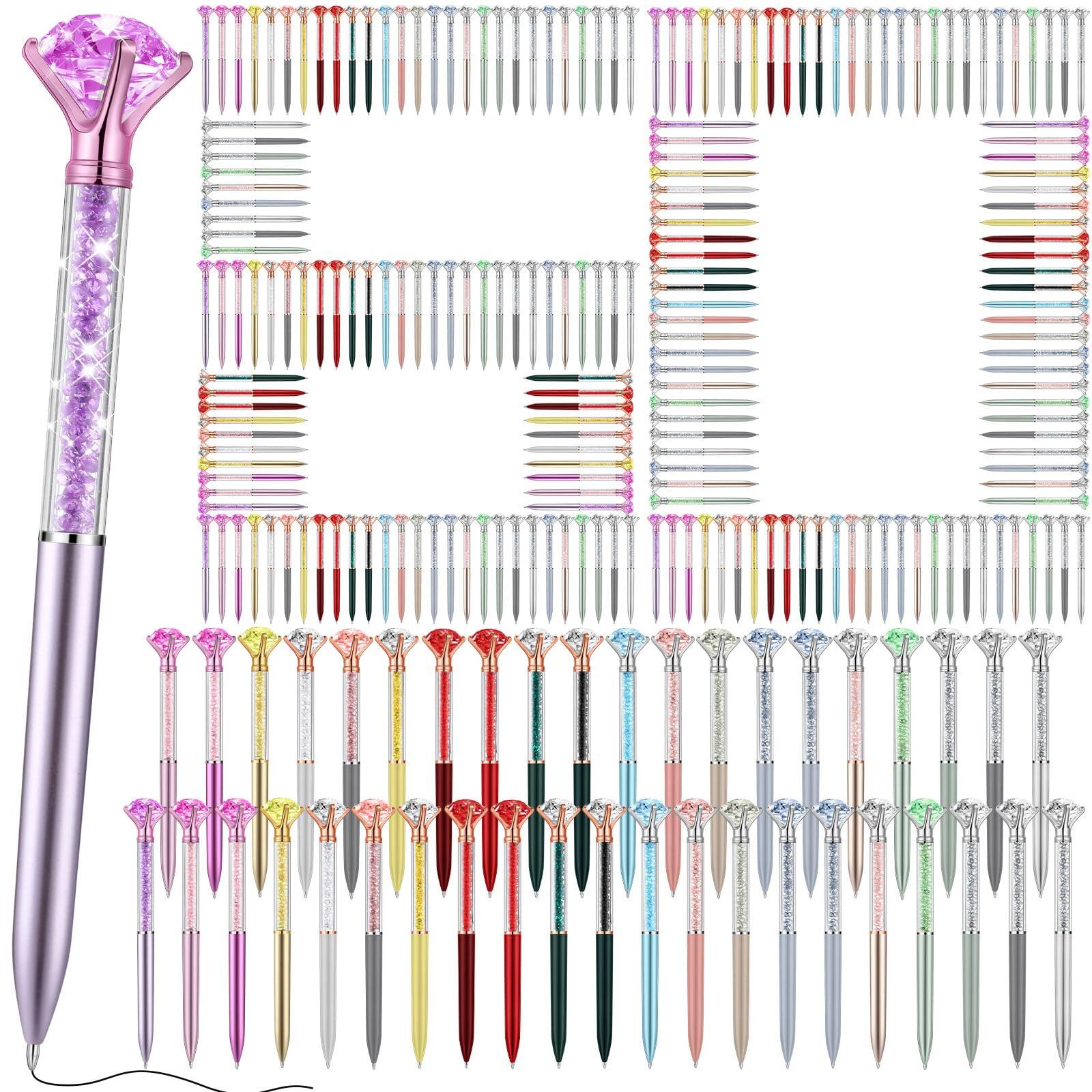 Paradigms Interiors - 60 Pens Crystal Glitter Bridal Shower Ballpoint Set Bulk Ink Rhinestone Fancy Gift For Women Students School Office S...