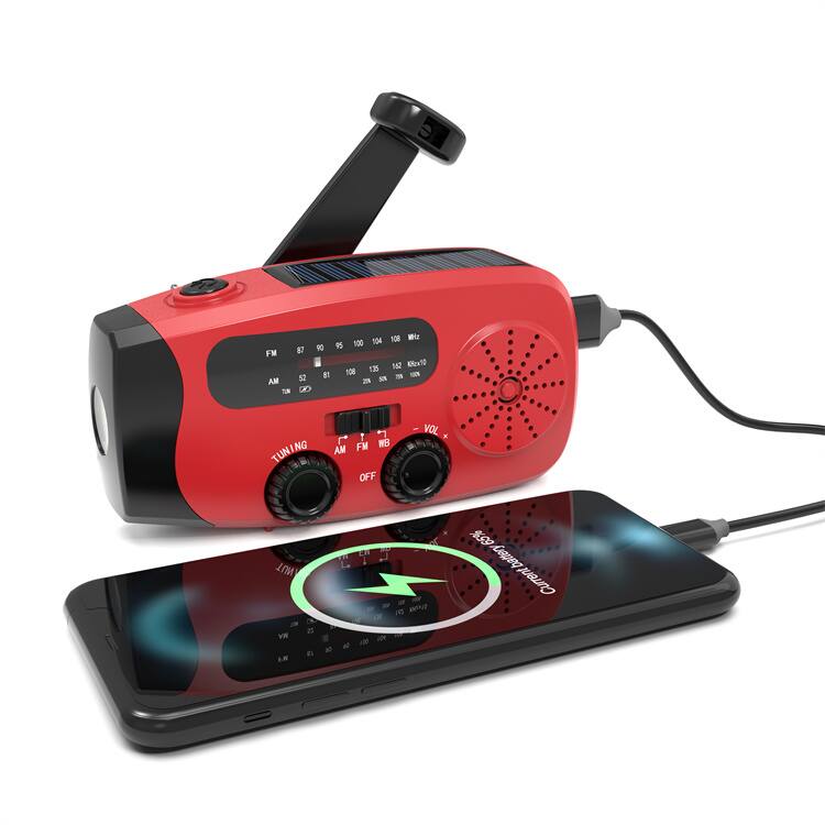 Cluzine - Multifunctional Flashlight Solar Emergency Radio Hand Crank Power Generation