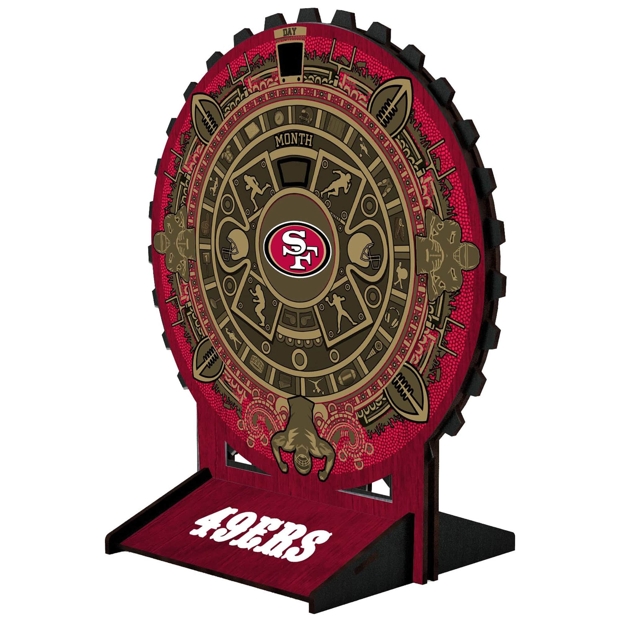 Fan Creations - San Francisco 49ers Aztec Circle Desk Calendar - Multicolor