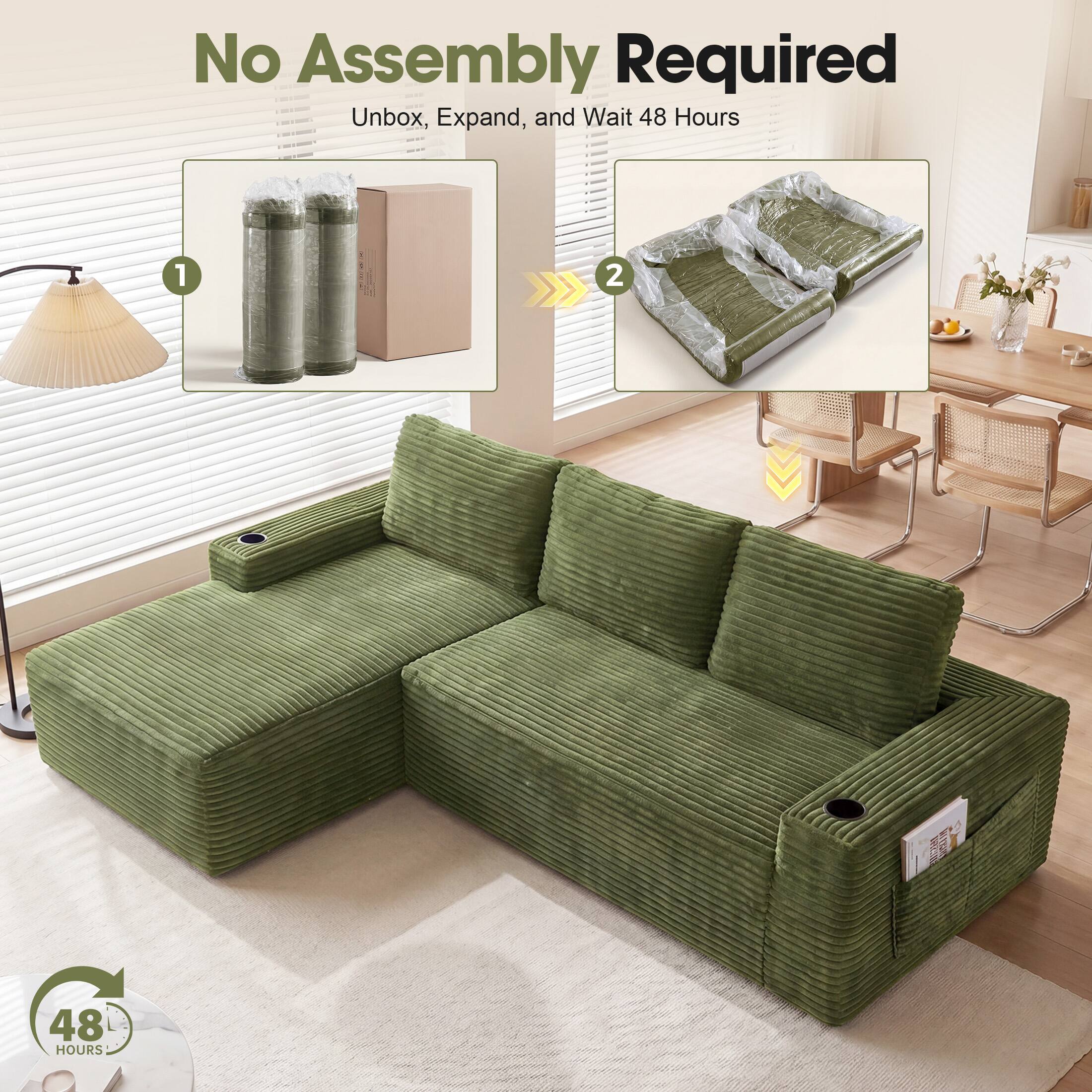 No Assembly Required  
Unbox, Expand, and Wait 48 Hours  

1  
2  

48 HOURS